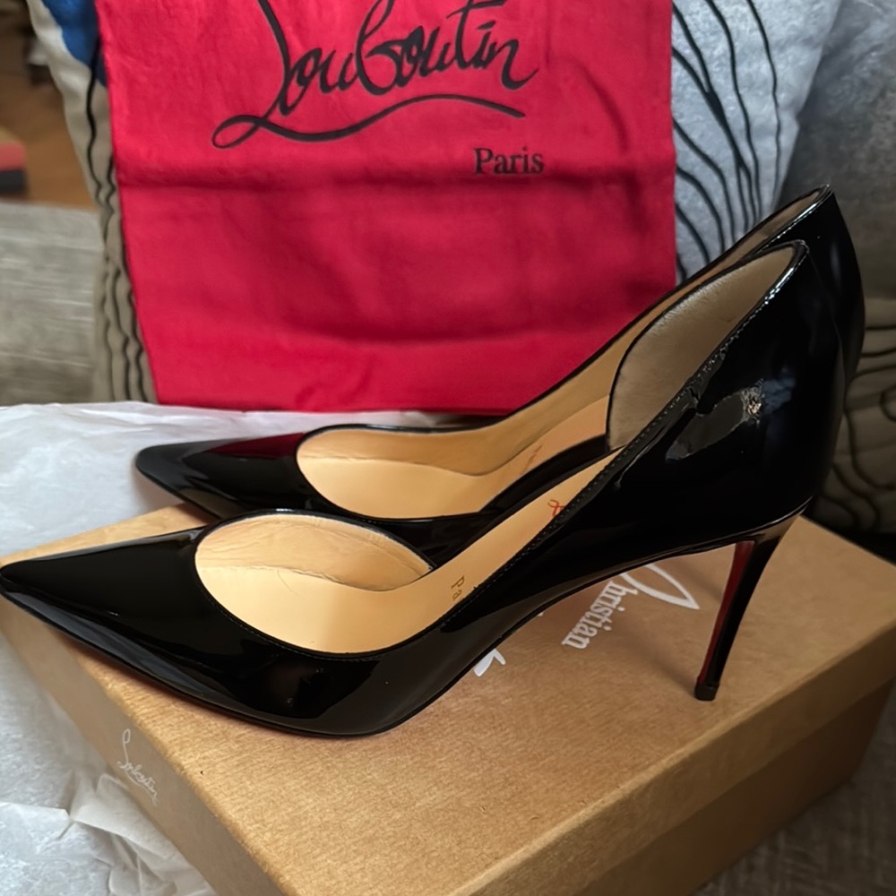 Christian Louboutin Black Heels with Signature Red Sole